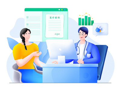Medical contract illustration 插图