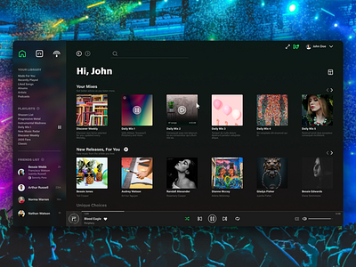 Spotify Desktop Redesign app design branding clean clean ui ux dark design redesign spotify ui