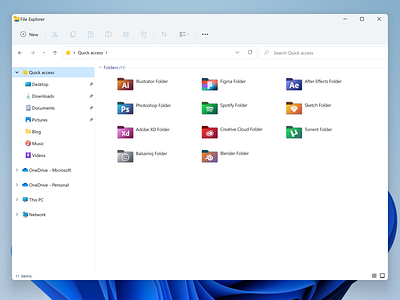 Custom Windows 11 Folder Icons folder icon redesign windows