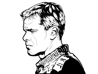 Jason Bourne bourne face matt damon poster vector