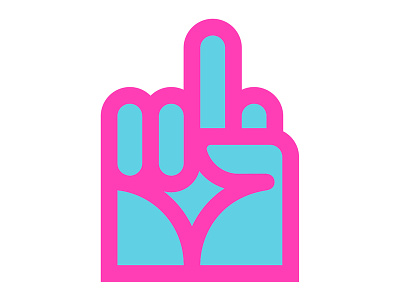 F*CK HATE fingers hand hate sign thick line vector