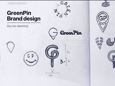 GreenPin - Brand Design brand identity branddesign branding climatechange concept food plant based sketch webapp