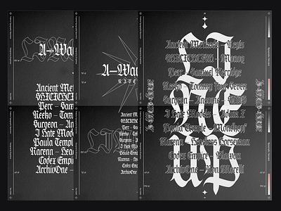 Fraktine Typographic Specimen - Spread Layout Variations