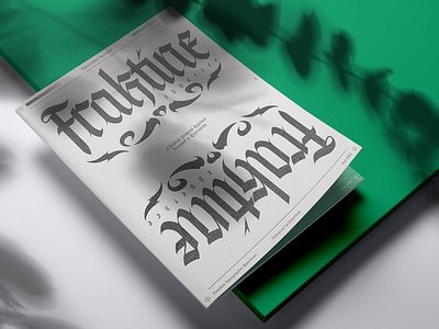 Fraktine Typographic Specimen blackletters editorialdesign illustration print speceimen symbols typography
