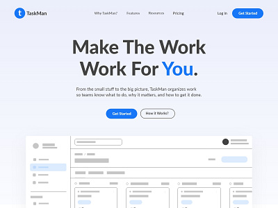 TaskMan - A Project Management Landing Page