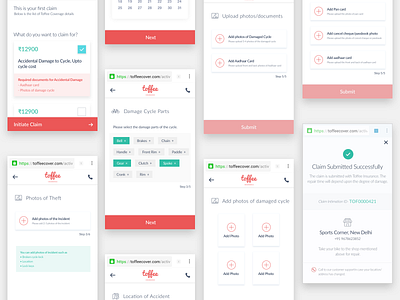 Insurance Claims Revamp app flow insurance app ui user interface ux design