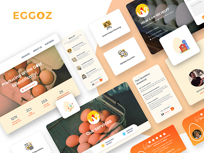 Eggoz Website/Phase 1 branding flat icon iconography illustration invision minimal sketchapp typography ui vector website