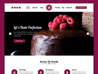 Cake And Pastries Website Template cakes e commeerce pastries shop