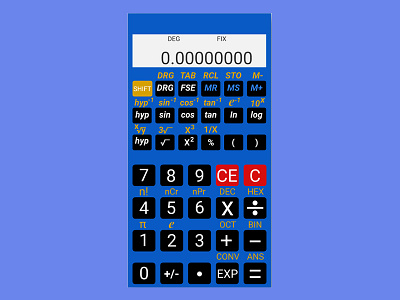 Scientific Calculator Design for Android 004 daily ui mobile app web design web development