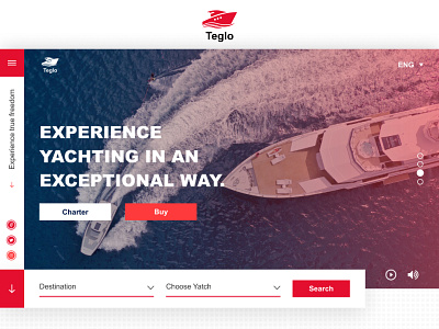 Landing page design for a yatch company. daily ui landing page luxury life mockup design ui uiuxdesign web web design yatch