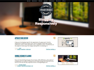 Blog blog redesign responsive web design rwd shoogledesigns