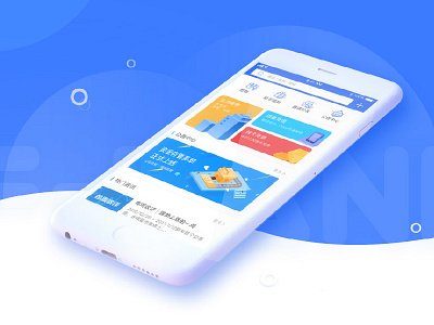 Updating... app bank blue clean finance homepage illustration mobile ui ux