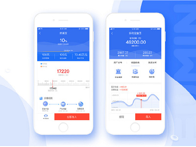 Updating...2 app bank blue clean finance homepage illustration mobile ui ux