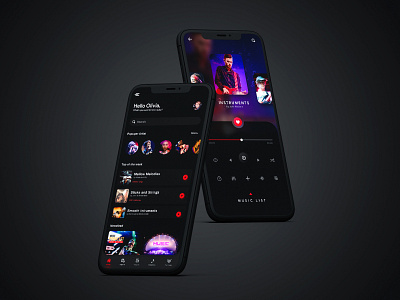 Music Player In dark theme