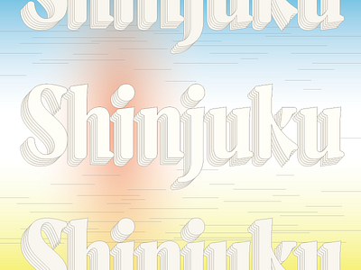 Shinjuku art work font graphic latter type type design