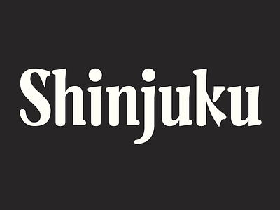 Shinjuku font hanz japan letter lettering logo type