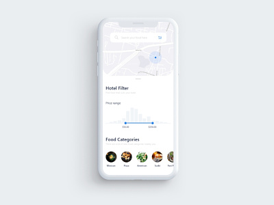 Filter adobe xd filter food food categories food filter map price price range search sketch xd