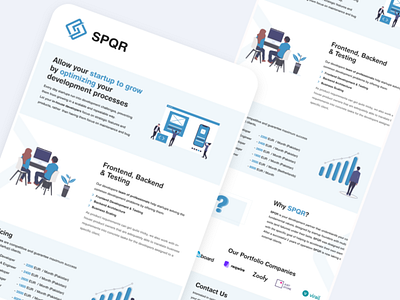 One pager adobe xd branding business creative design graphic designing illustration income logo onepager prices spqr typography