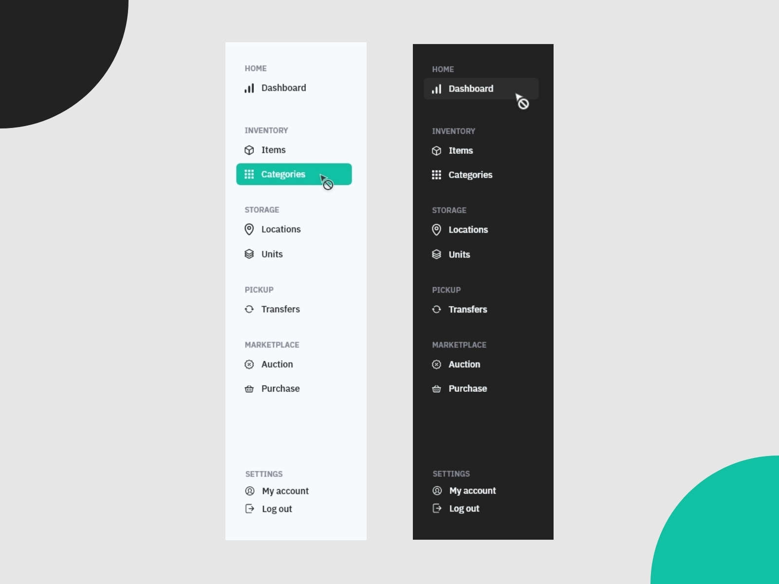 Sidebar navigation by Uzair Ahmed on Dribbble