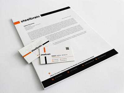 steelbrain branding brand branding business business card corpurate identity creative creative design graphic design identity illustration logo professional stationary vector visiting card