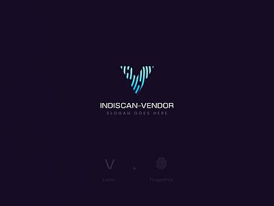 Indiscan-Vendor Logo android app app icon branding concept finger fingerprint graphic design identity ios logo logotype mobile app