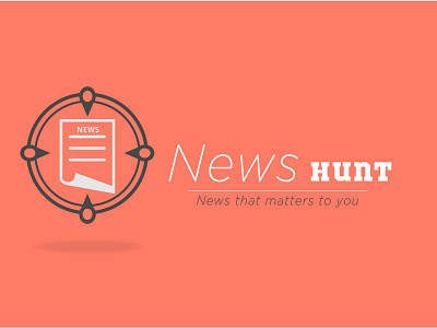 News Hunt Logo Final brand branding creative design graphic designing identity illustration logo typorgraphy