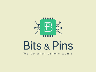 Bits and Pins Logo brand brand agency branding creative design design graphic design identity illustration logo typography vector
