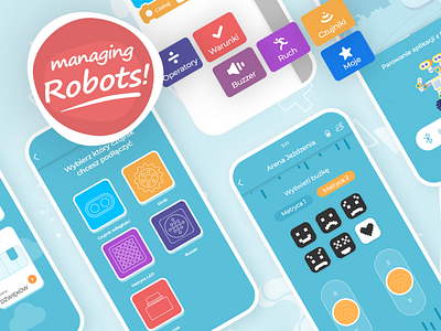 ROBOTS - MOBILE APP agency app business design experience illustration interface layout logo mdevelopers minteractive mobile mobile ui mobileapp mobileapps ui ux vector web