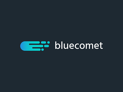 Comet Logo agency animation blue branding business comet dark design flat gradient graphic design icon logo logotype mdevelopers modern simple space ui ux
