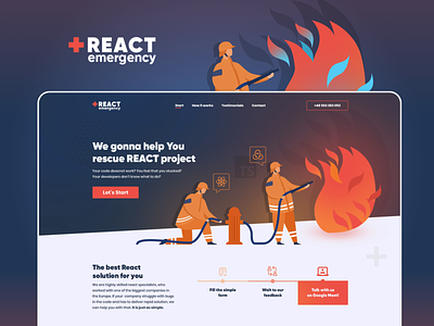 React Emergency agency animation branding business design graphic design illustration logo mdevelopers motion graphics react react emergency react native react.js ui ux vector