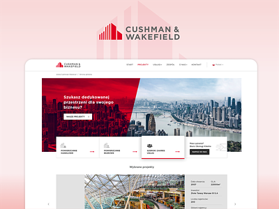 Cushman & Wakefield agency business cushman cushman and wakefield design developers graphic design homepage illustration landing page mdevelopers motion graphics ui ux vector web web design web development website