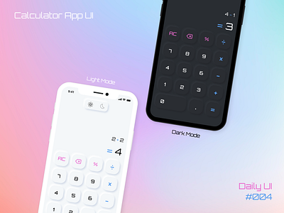 Calculator App - Daily UI 004 calculator calculator app calculator design calculator ui daily ui daily ui 004 dailyui ui ui ux ui design uiux