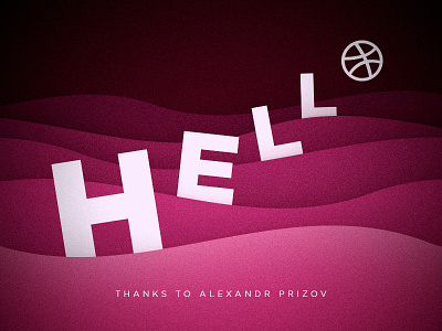 Hello everyone! debut first shot hello hello dribbble pink thanks