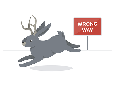 404 - this page doesn't exist 404 bunny cute error illustration jackalope