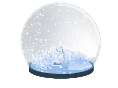 winter snow glass  ball