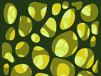 Magic events art green holes luminescent organic yellow