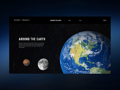 Space tourism website concept - Around the Earth animation clean design dribbble elon musk interface minimal prototype space spaceman spaceship spacetravel travel ui user experience user interface ux web webdesign website