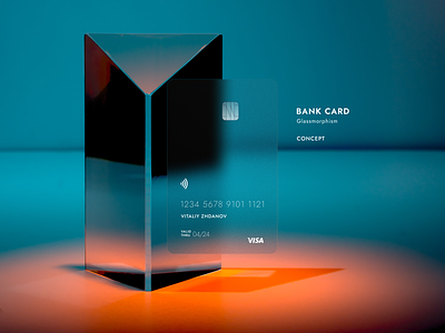 Bank Card concept - Glassmorphism bank bank card card clean concept concept design conceptual design dribbble glass glassmorphic glassmorphism minimal visa visa card
