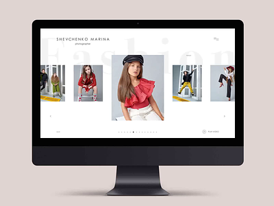 Website design for fashion photographer clean fashion minimal photographer portfolio prototype prototyping ui user experience user interface design ux webdesign website