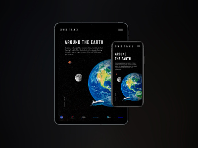 Space tourism website concept -  Adaptive