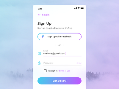 Daily UI #001 – Sign Up daily100 day1 form mobile registration ui ux