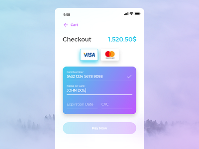 Daily UI #002 – Credit Card Checkout daily100 day2 form mobile registration ui ux