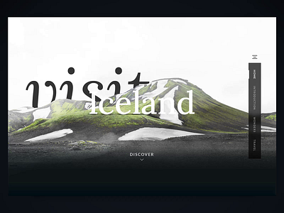 Visit Iceland - animated landing page concept aftereffects animation design iceland interface landing page landingpage motion design ui ux web webdesign website