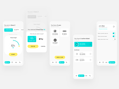 Parking Ticket App by Marcin Szetela on Dribbble
