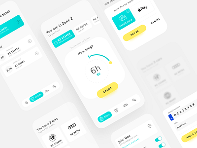 Parking Ticket App app appdesign car design interface ios iphone minimalist mobile sketch ui uidesign ux