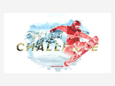 Winter Challenge - intro after affects animation design iphone motion design snow snowboard sport ui ux web webdesign website