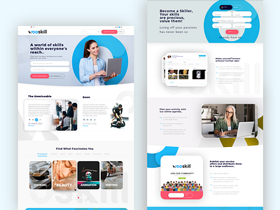 Wooskill Website Design adobe photoshop adobe xd design designer educational figma graphics logo mobile sketch skill ui ux website