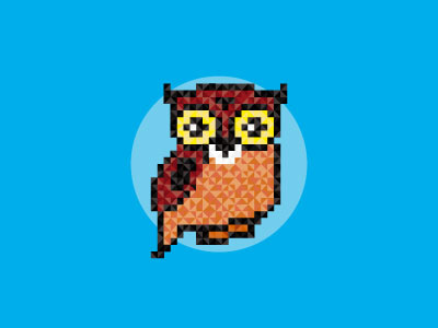Baby Cute Pixel Owl baby branding color cute logo olw pixel