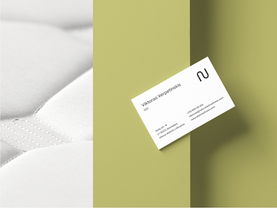 Naturalist Mattress Branding 3d brand branding business card green idcon identity logo mark mattress natural render sleep type typography