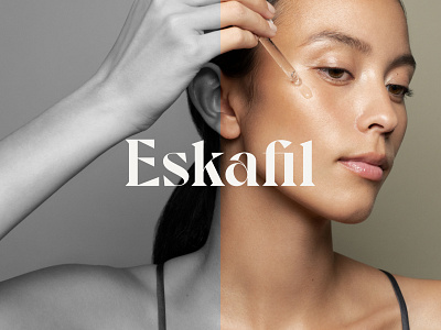 Eskafil Logo Design branding clean design direction face font graphicdesign identity juste lithuania logo minimal navickaite skincare type typography vilnius wordmark